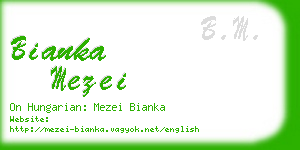 bianka mezei business card